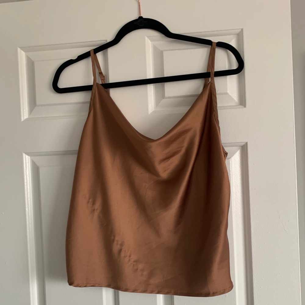 Brown Silk Tank